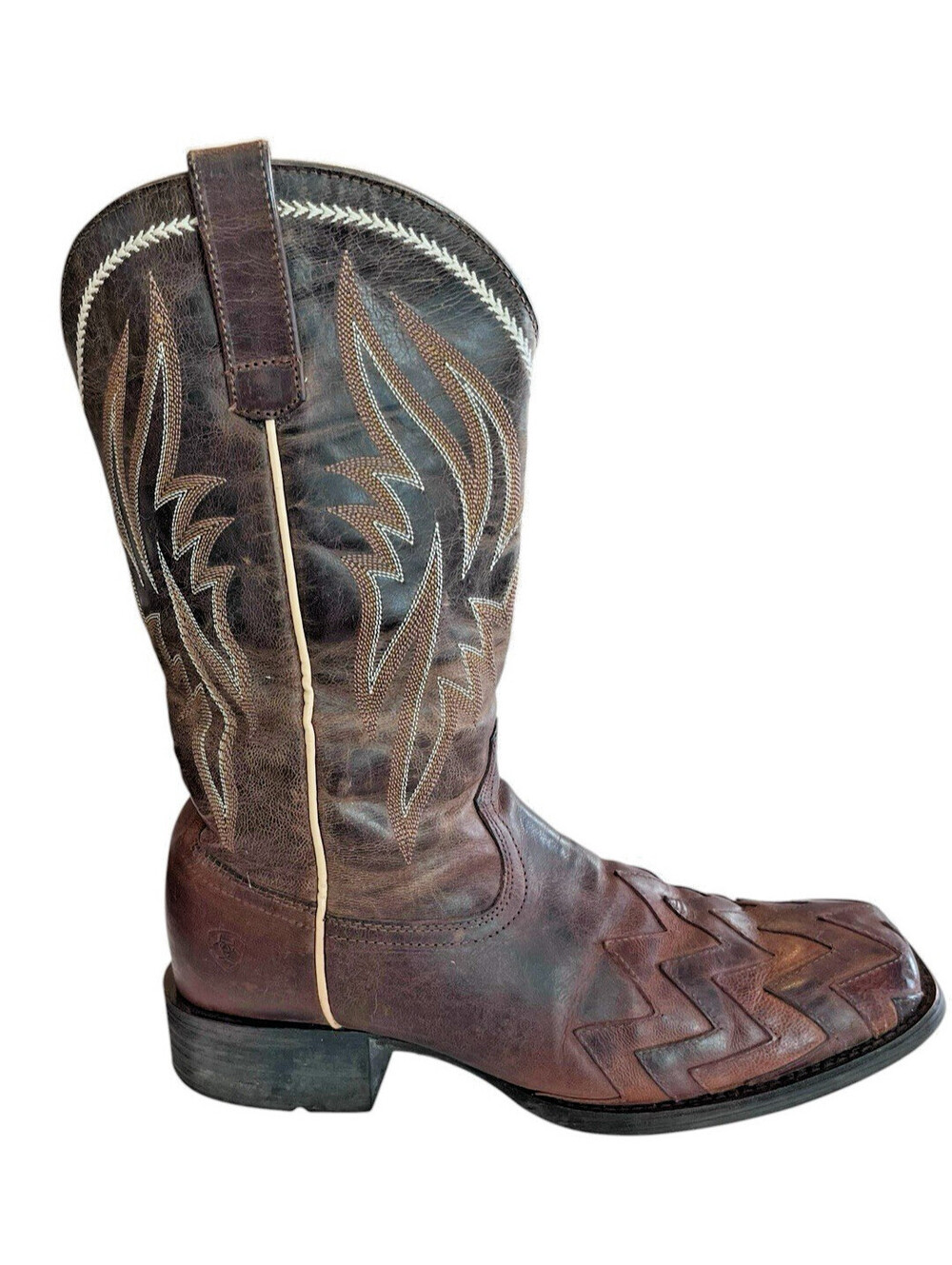 Ariat Boots Womens Sz 9B Western Cowboy On Point Square Toe Brown